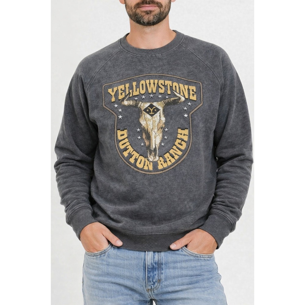 NWT‎ Yellowstone Dutton Ranch Graphic Sweatshirt Crew Neck Pullover WARM COMFY